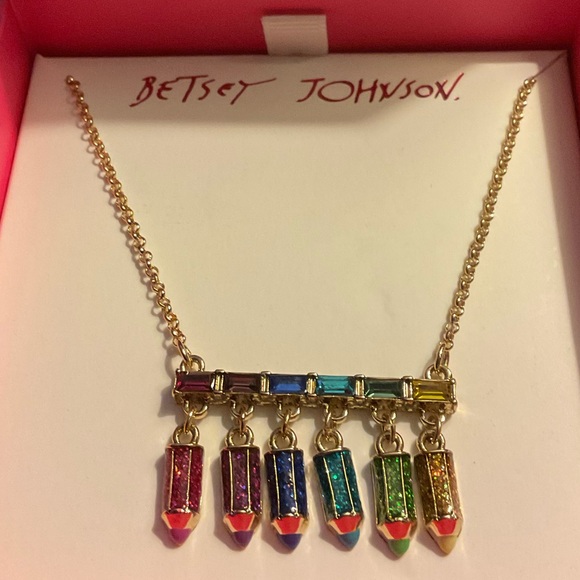 Betsey Johnson Jewelry - BETSEY  JOHNSON NEW COLORED PENCIL NECKLACE IN BOX